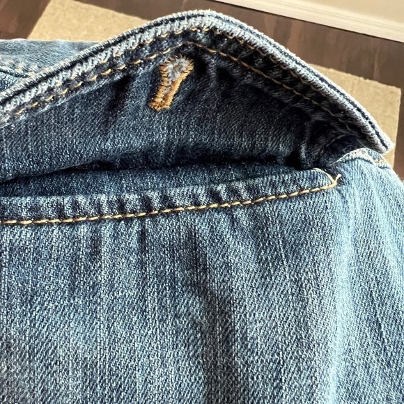 Ann Taylor Loft Factory Denim Mini Skirt Women's Size 4 Jean Straight Pencil - Picture 6 of 7